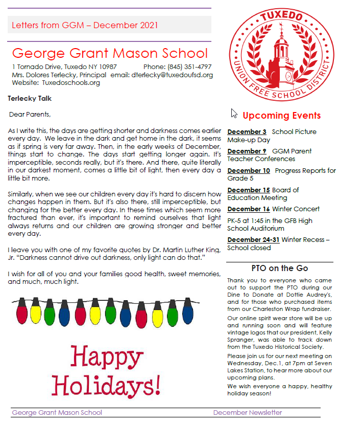 GGM December Newsletter