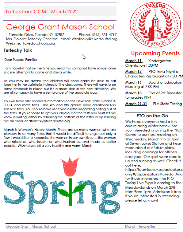GGM March Newsletter